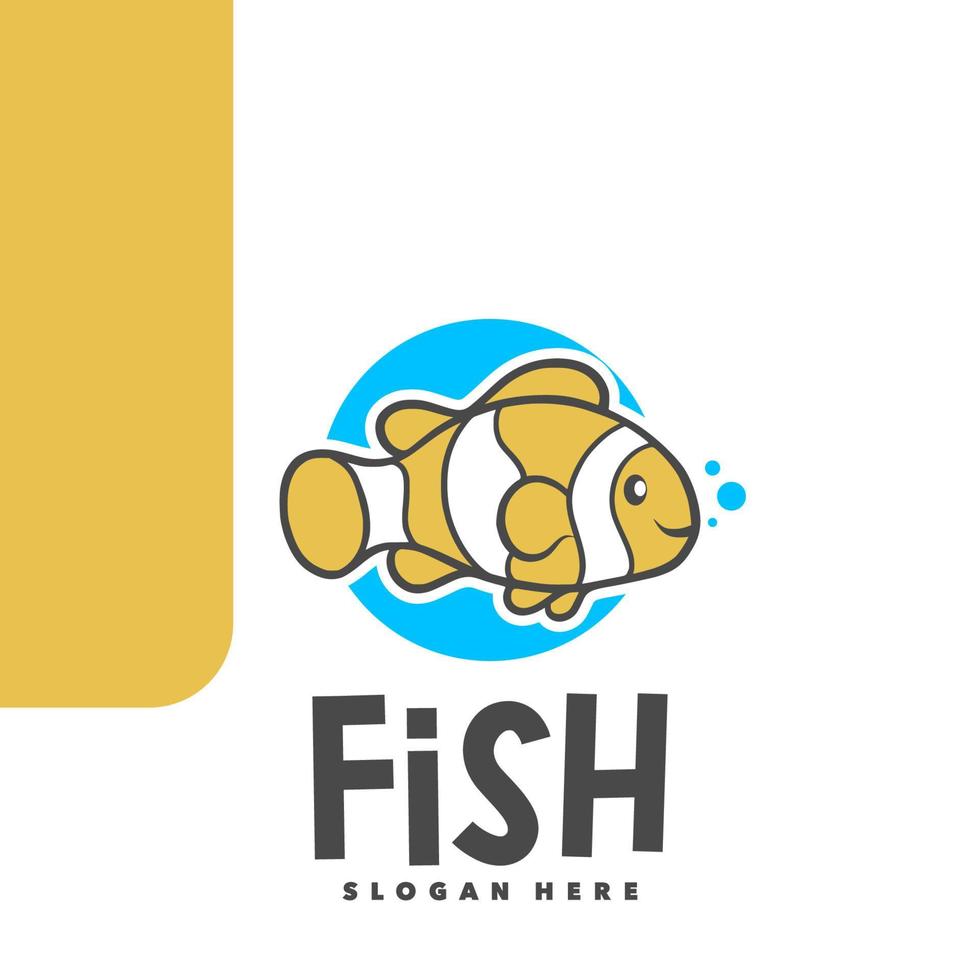 Fish clown logo vector