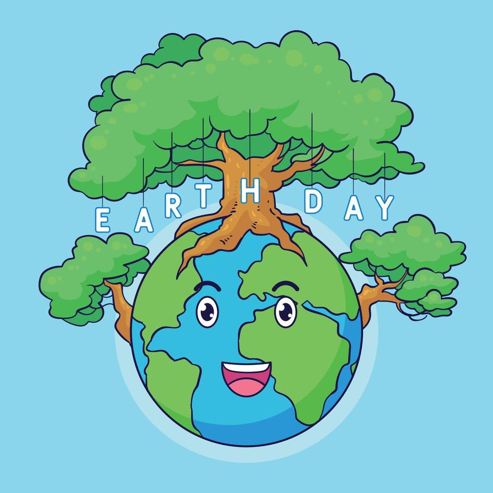 earth day vector illustration