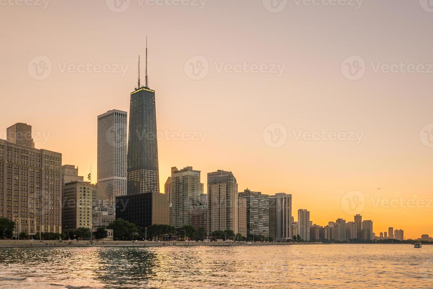 View of Chicago downtown skyline photo