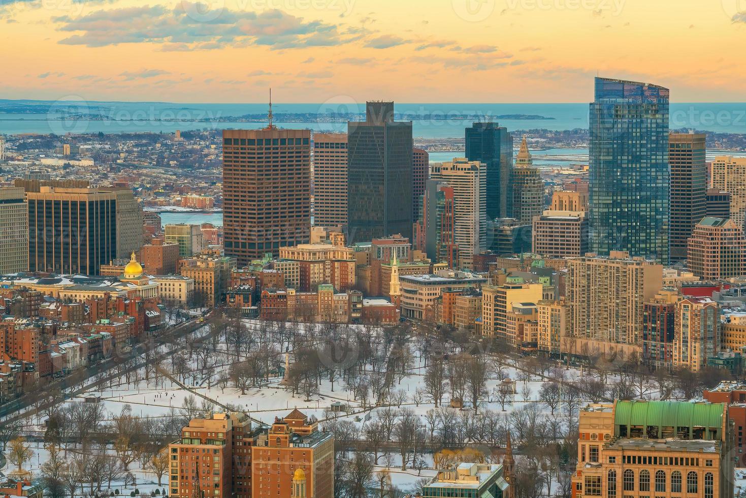 Downtown Boston city skyline  cityscape of Massachusetts in United States photo