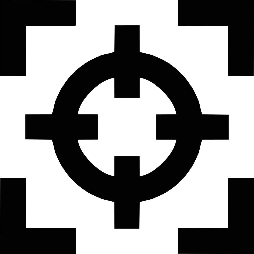 Target focus icon symbol vector image, illustration of the success goal icon concept. EPS 10