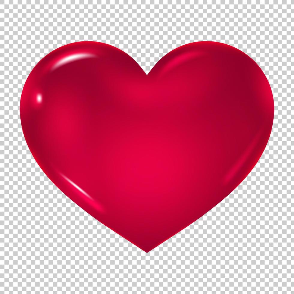 3D Heart Icon Vector Design in EPS 10 format, with a red heart symbolizing love.