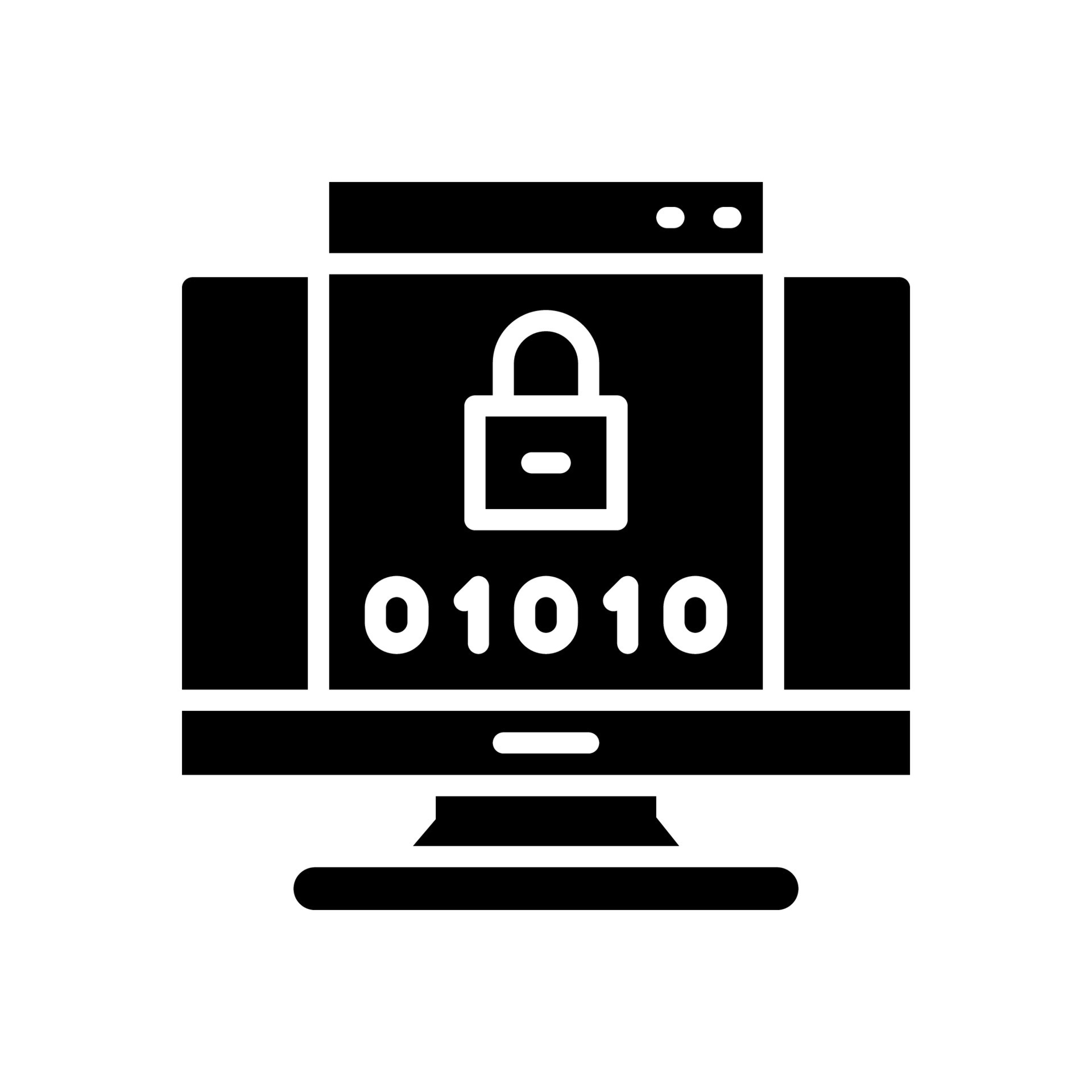 binary code icon for your website, mobile, presentation, and logo ...