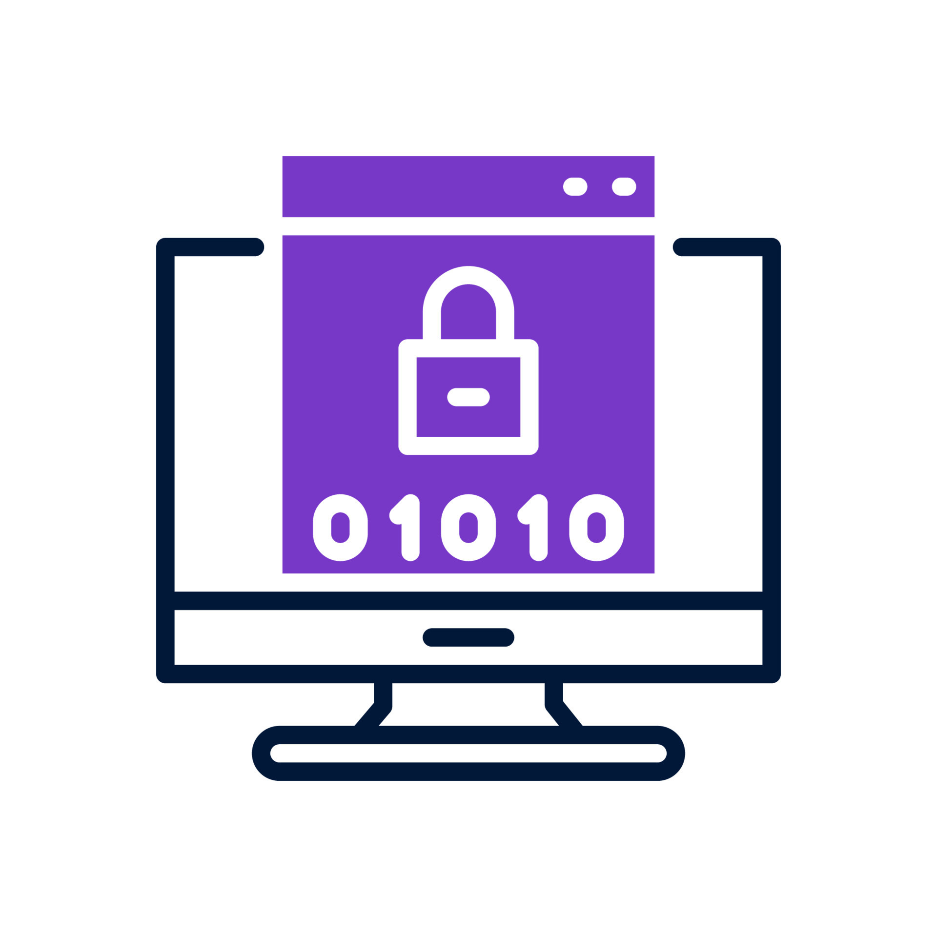 binary code icon for your website, mobile, presentation, and logo ...