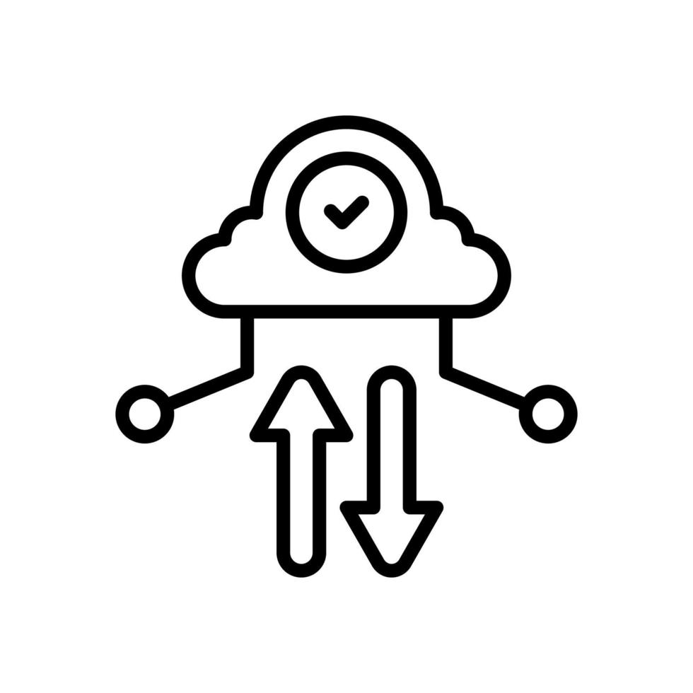 icono de computación en la nube para el diseño de su sitio web, logotipo, aplicación, interfaz de usuario. vector