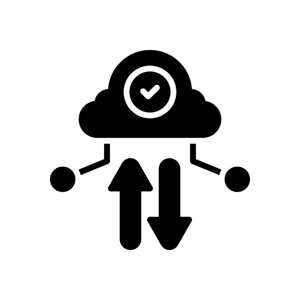 icono de computación en la nube para el diseño de su sitio web, logotipo, aplicación, interfaz de usuario. vector