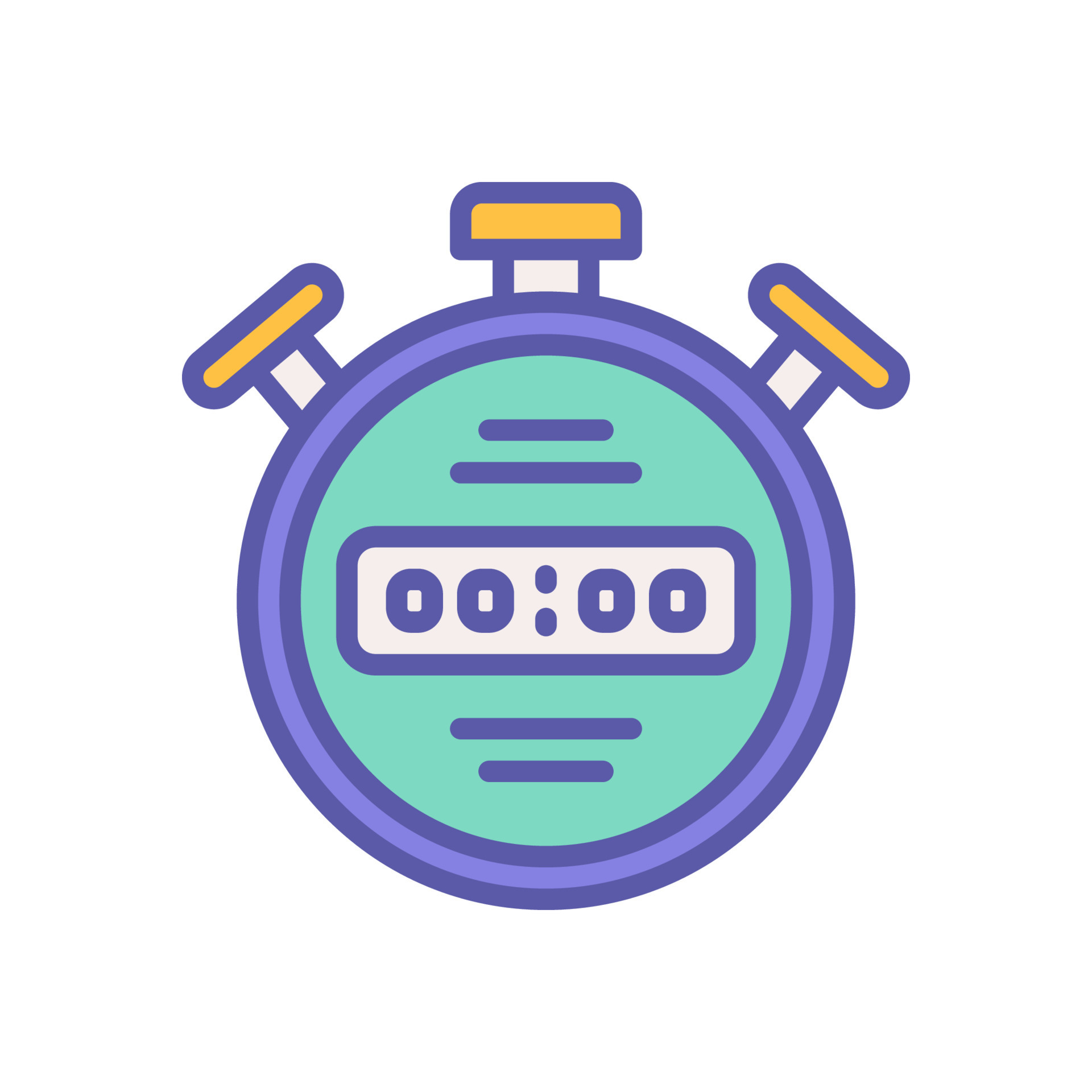 timer chronometer device isolated icon 1932356 Vector Art at Vecteezy