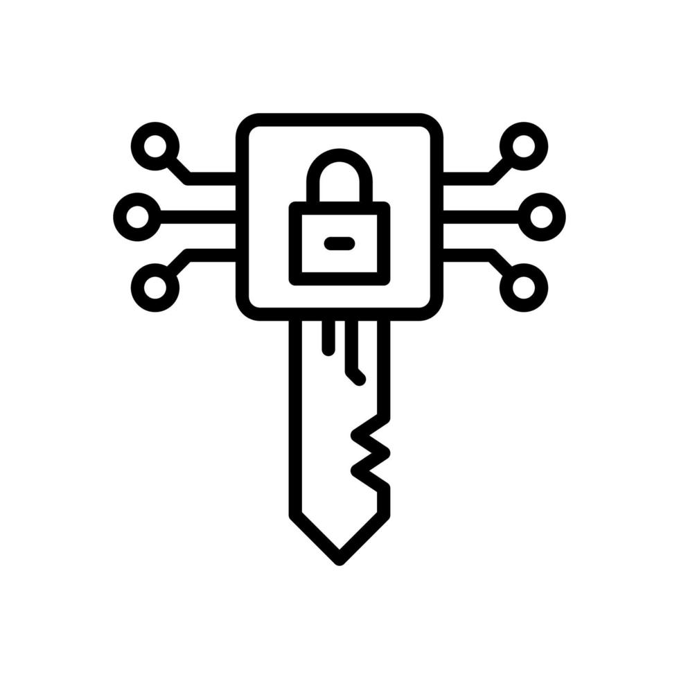 digital key icon for your website, mobile, presentation, and logo design. vector