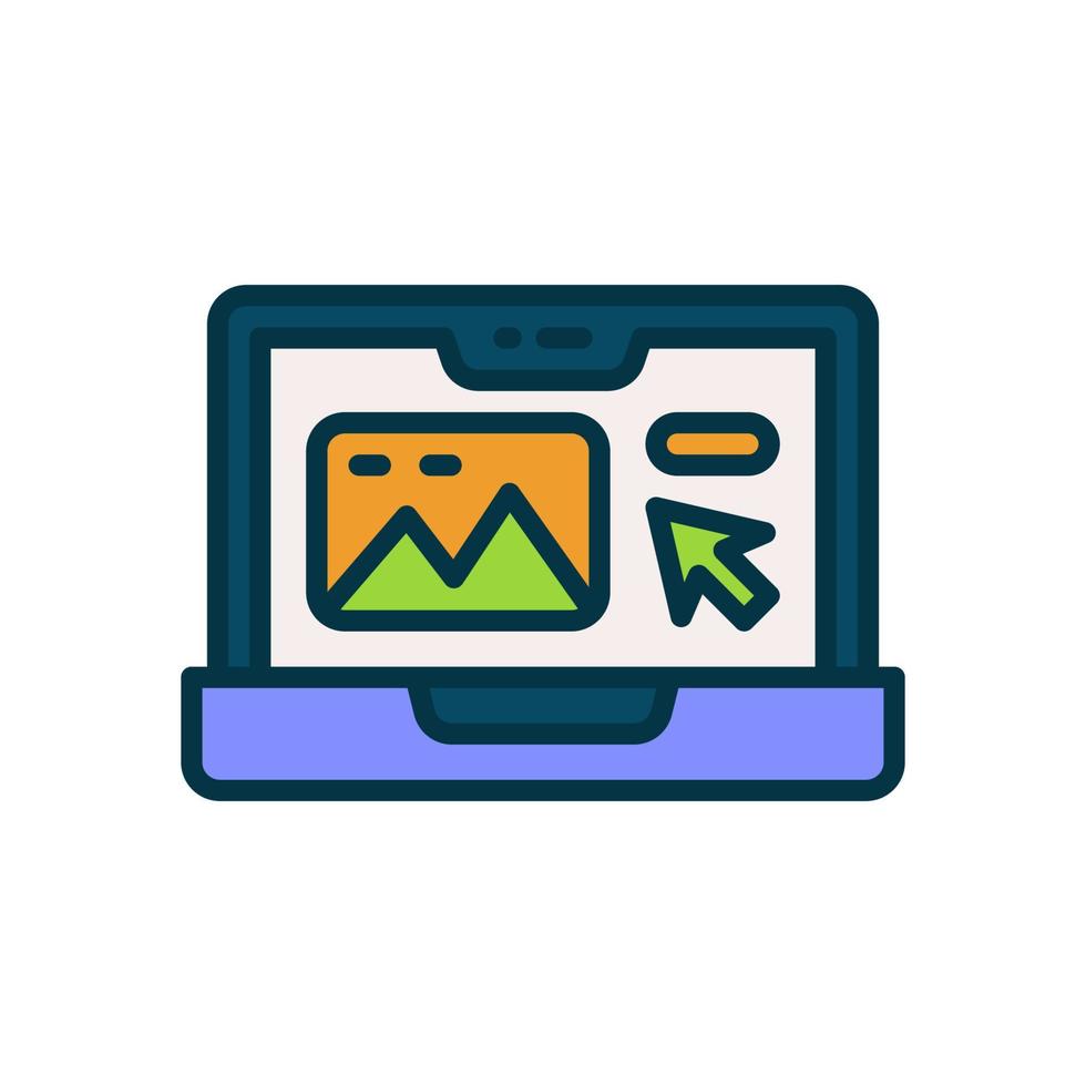 laptop icon for your website, mobile, presentation, and logo design. vector