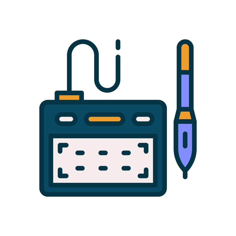 icono de tableta de dibujo para su sitio web, móvil, presentación y diseño de logotipo. vector