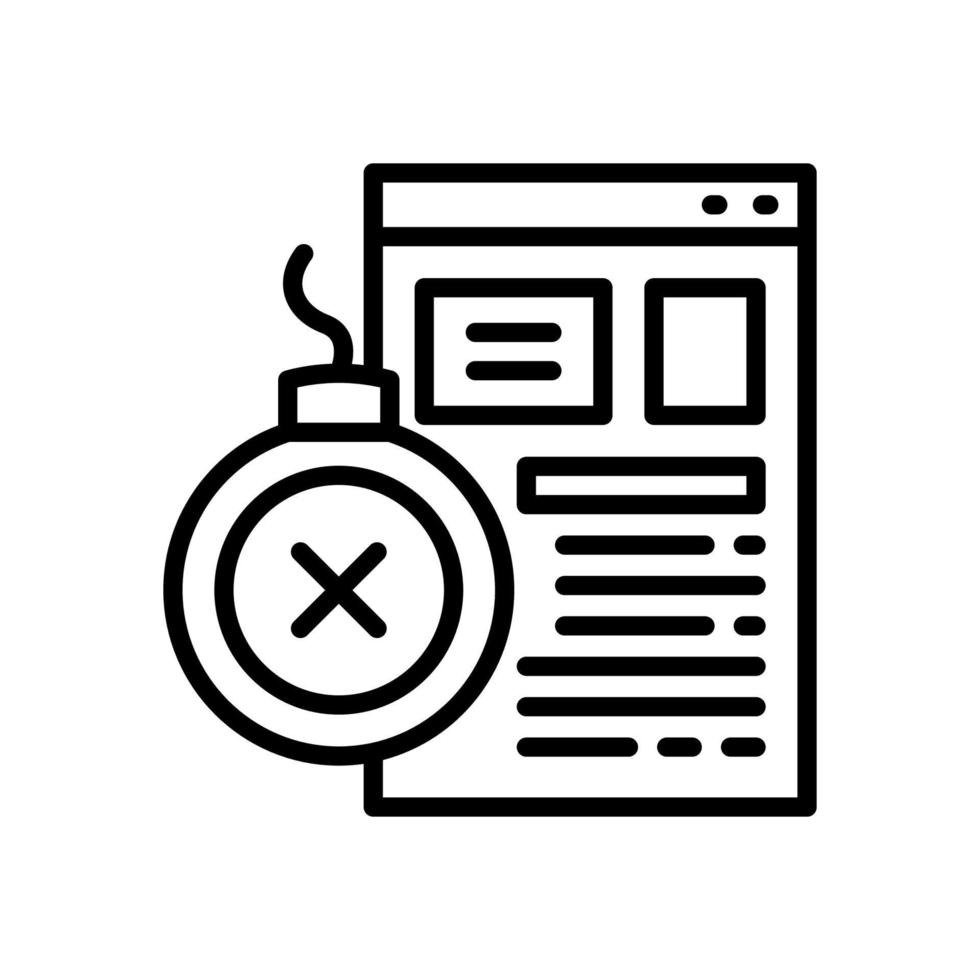 cyber attack icon for your website, mobile, presentation, and logo design. vector