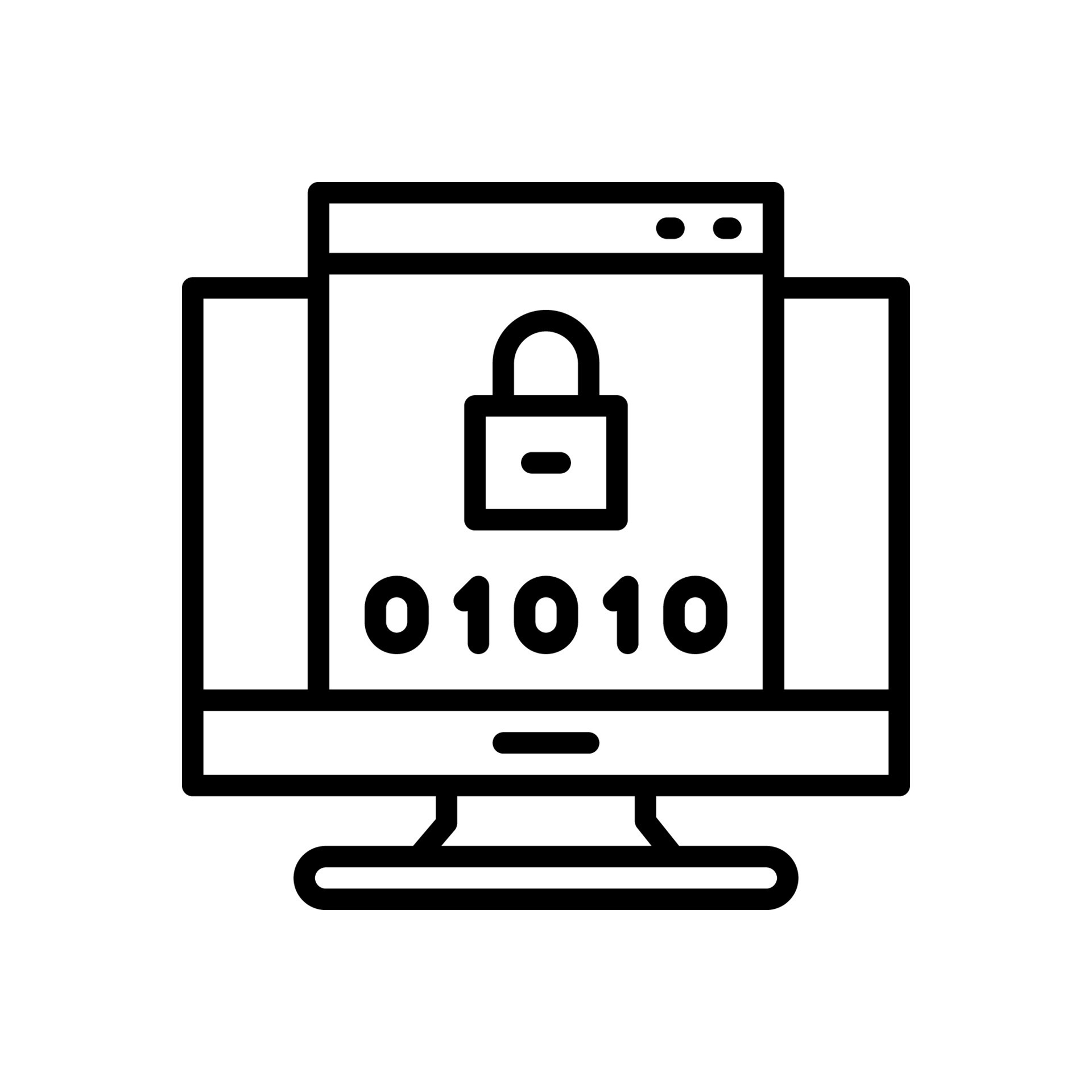 binary code icon for your website, mobile, presentation, and logo ...