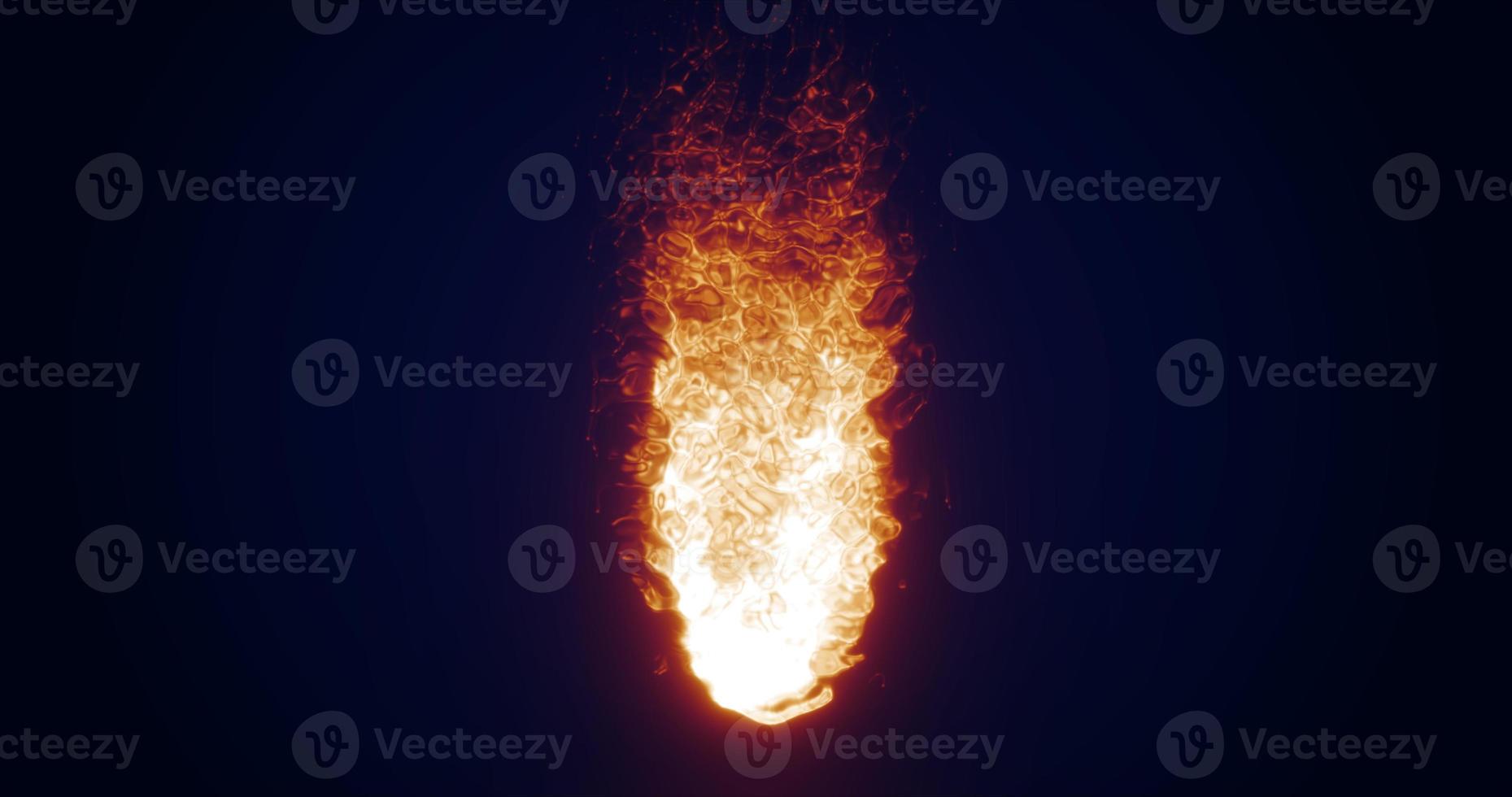 Abstract orange flame glowing burning bonfire fire glowing with magical energy on a dark background. Abstract background photo