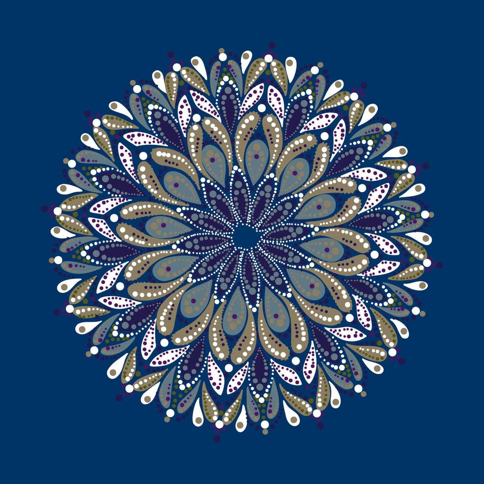 round rosette pattern vector sketch