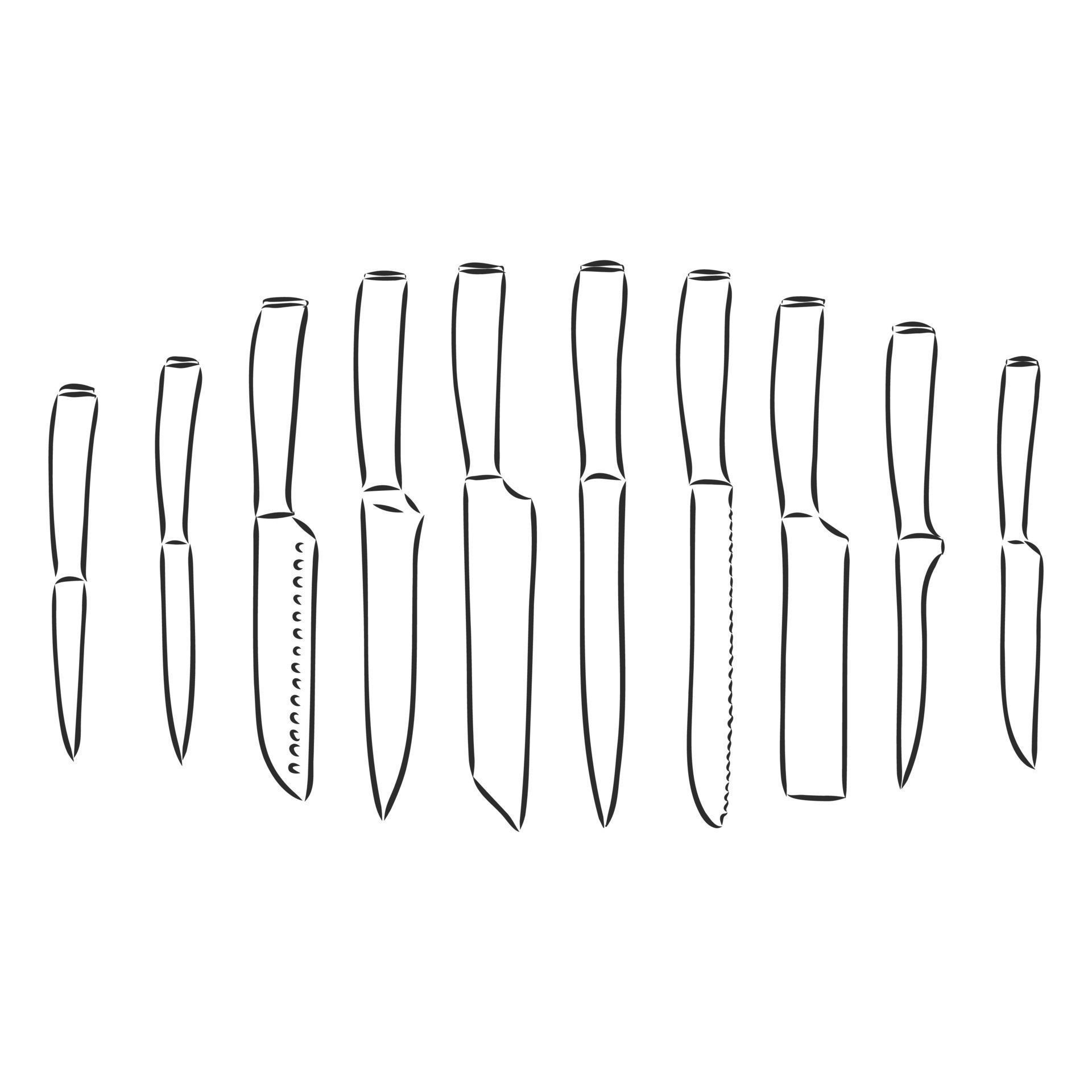 knives vector sketch 19139262 Vector Art at Vecteezy