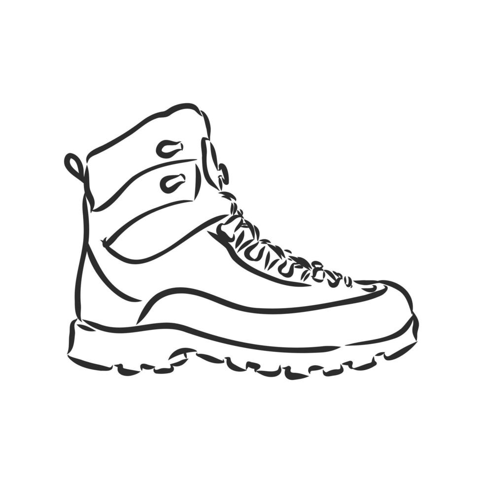 shoes for climbers vector sketch