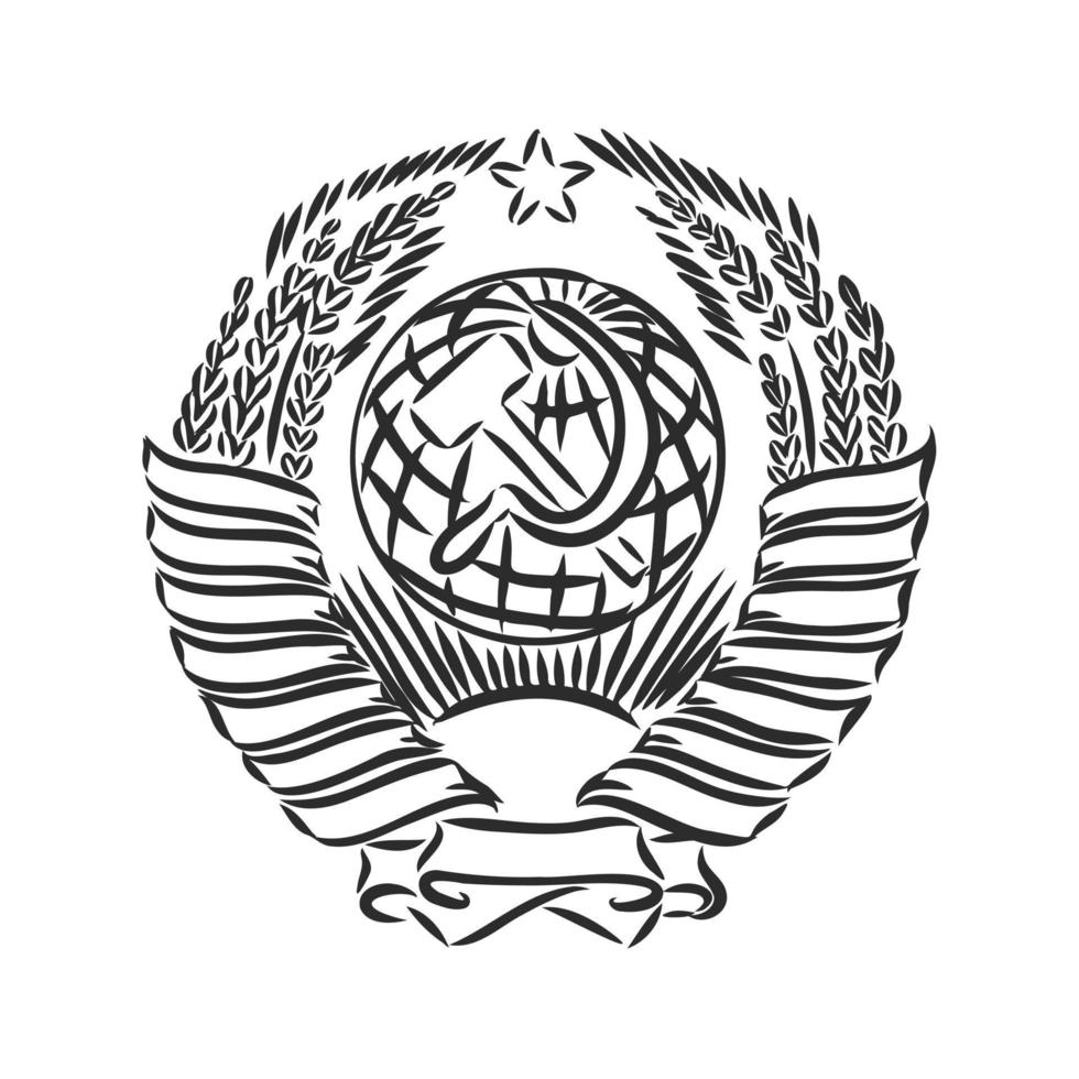 escudo de armas del bosquejo del vector de la urss