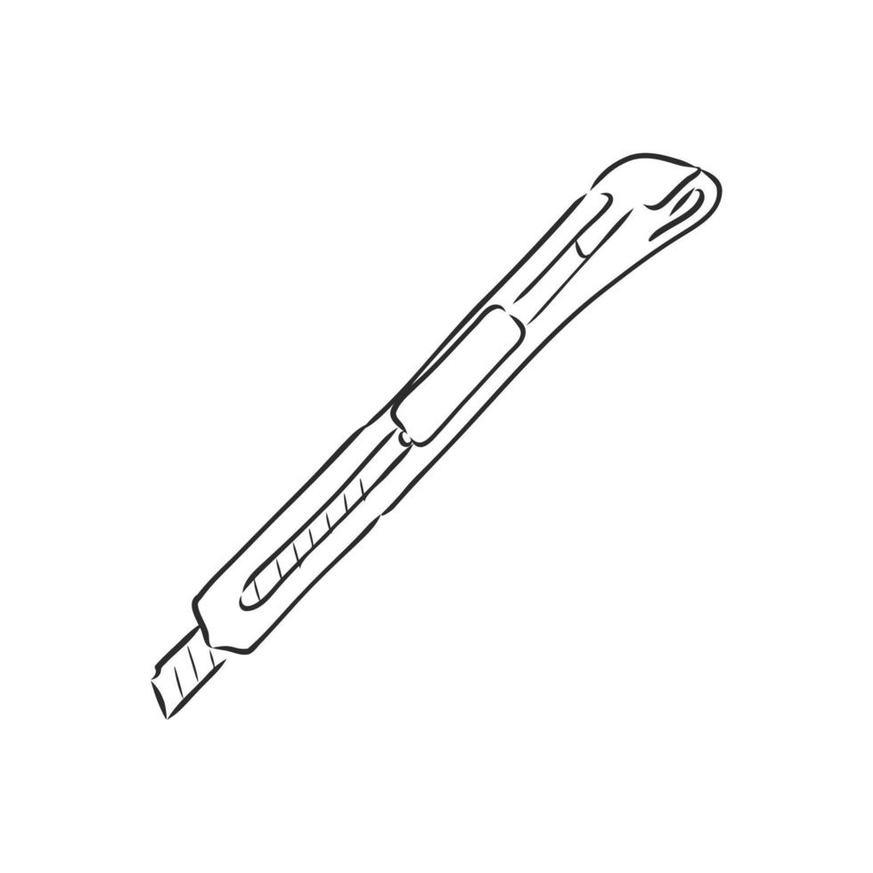 stationery knife vector sketch