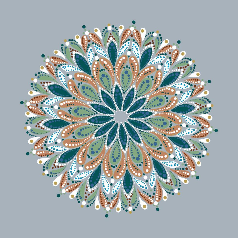 round rosette pattern vector sketch