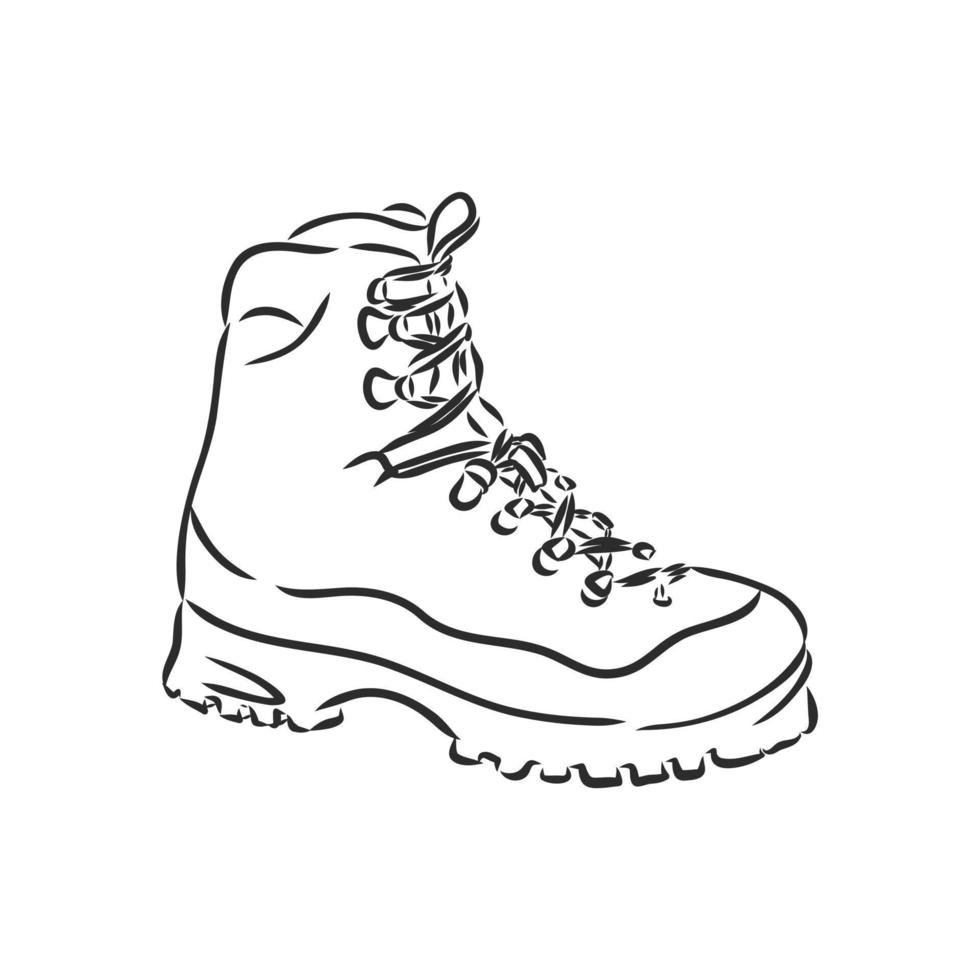 shoes for climbers vector sketch