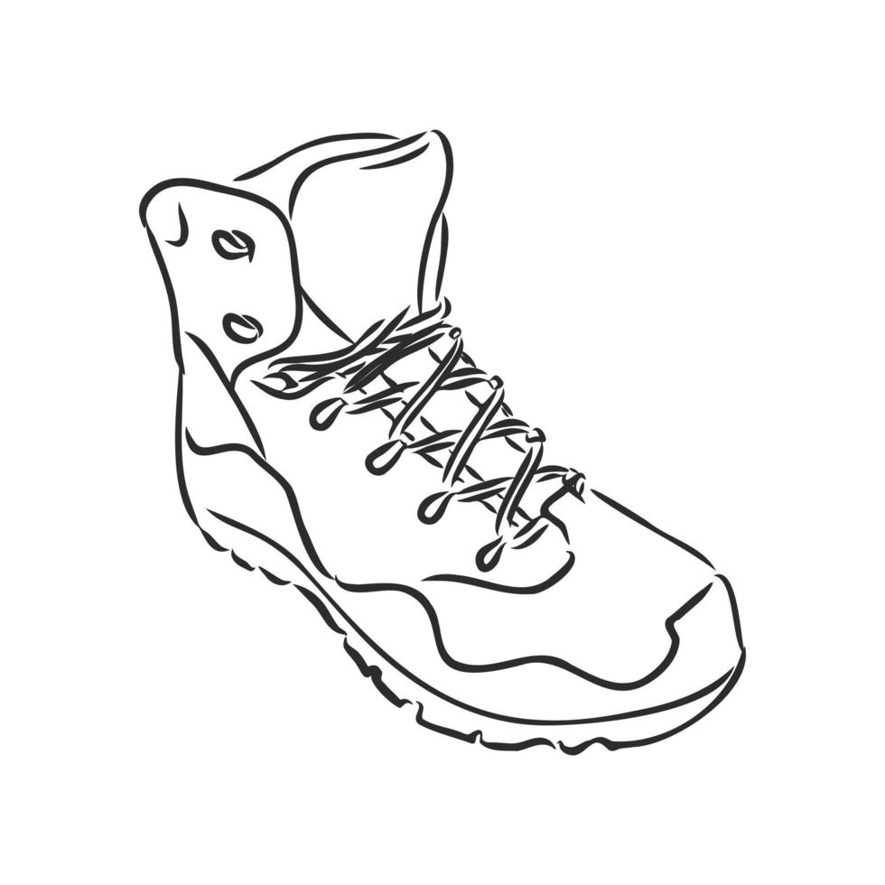 shoes for climbers vector sketch