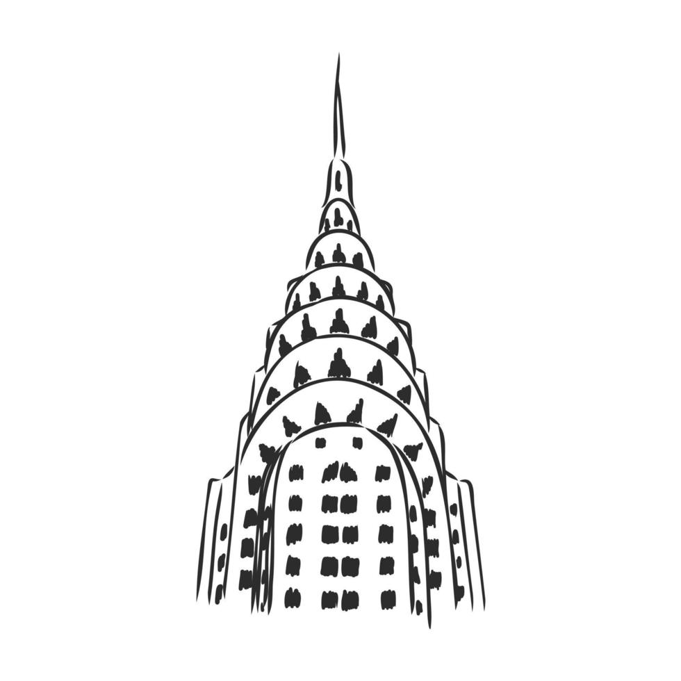 bosquejo del vector de la ciudad de nueva york