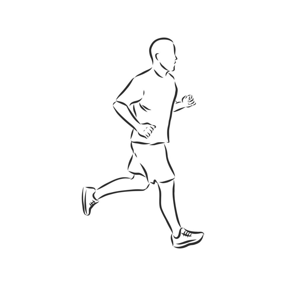 runners vector sketch