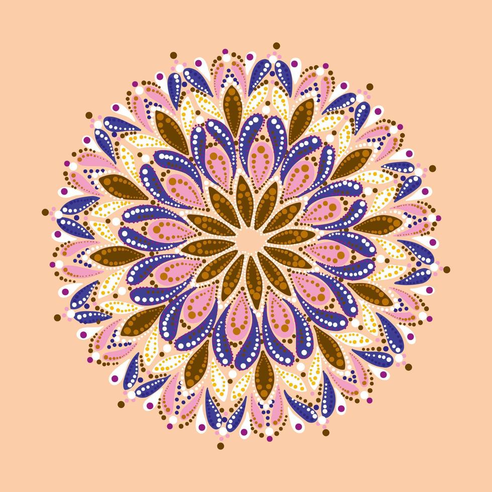 round rosette pattern vector sketch