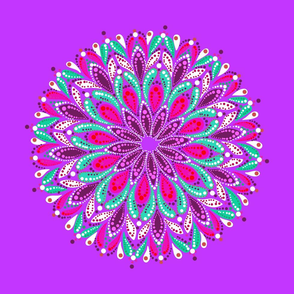 dibujo vectorial de patrón de roseta redonda vector