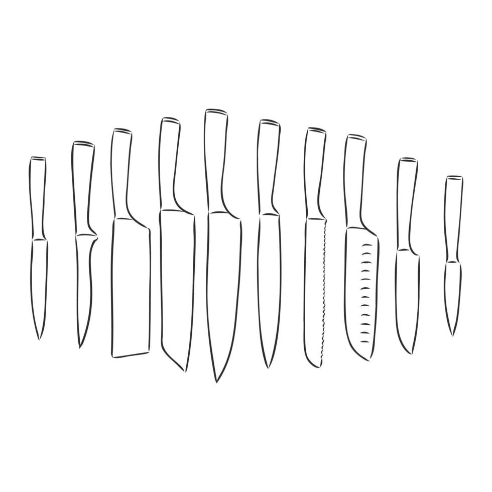 knives vector sketch