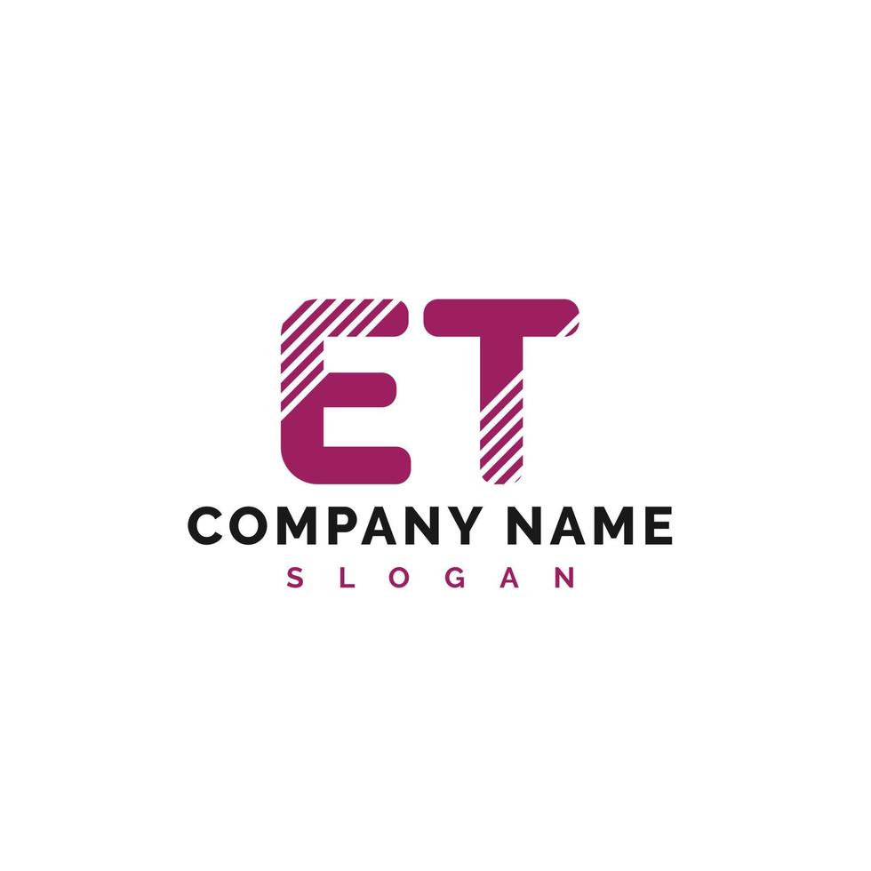 ET Letter Logo Design. ET letter logo Vector Illustration - Vector