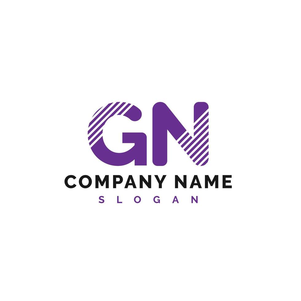 diseño del logotipo de la letra gn. Ilustración de vector de logotipo de letra gn - vector