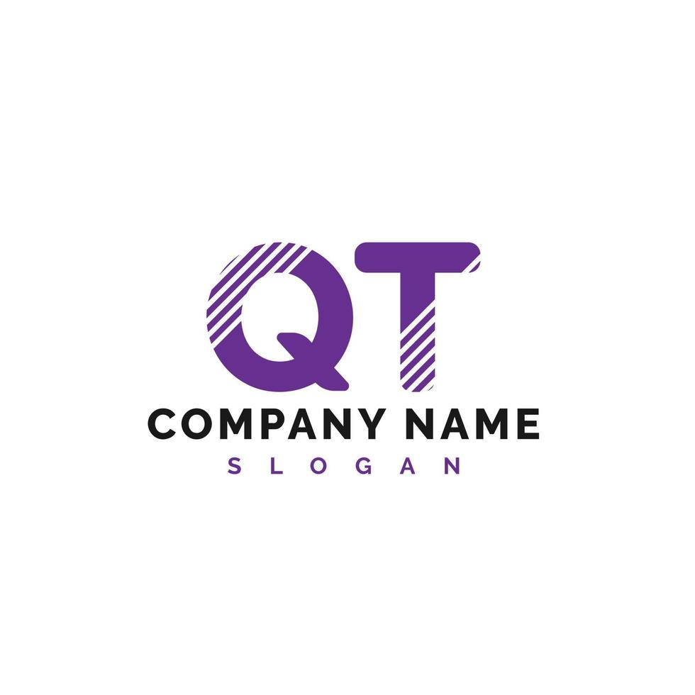QT Letter Logo Design. QT letter logo Vector Illustration - Vector