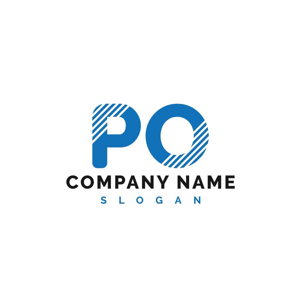PO Letter Logo Design. PO letter logo Vector Illustration - Vector