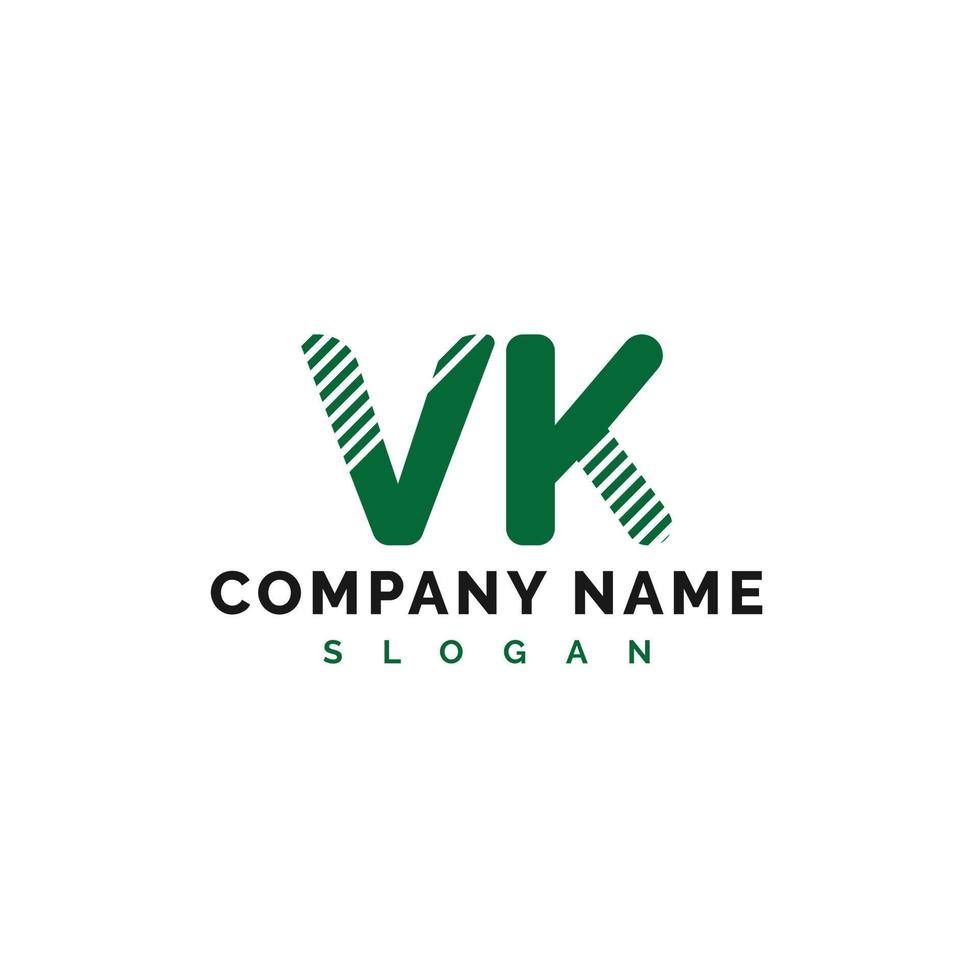 diseño del logotipo de la letra vk. Ilustración de vector de logotipo de letra vk - vector