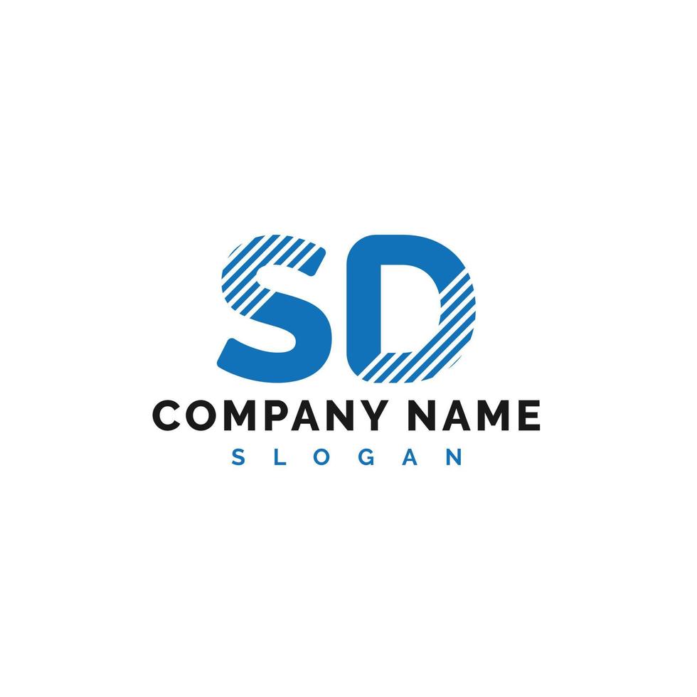 diseño del logotipo de la letra SD. Ilustración de vector de logotipo de letra sd - vector