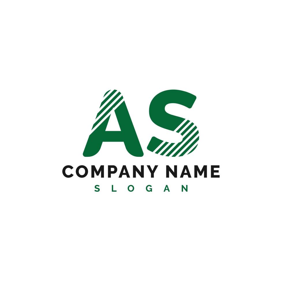 AS Logo Design. AS Letter Logo Icon Vector Illustration - Vector