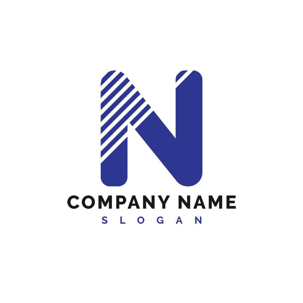 N Logo Design. N Letter Logo Icon Vector Illustration - Vector