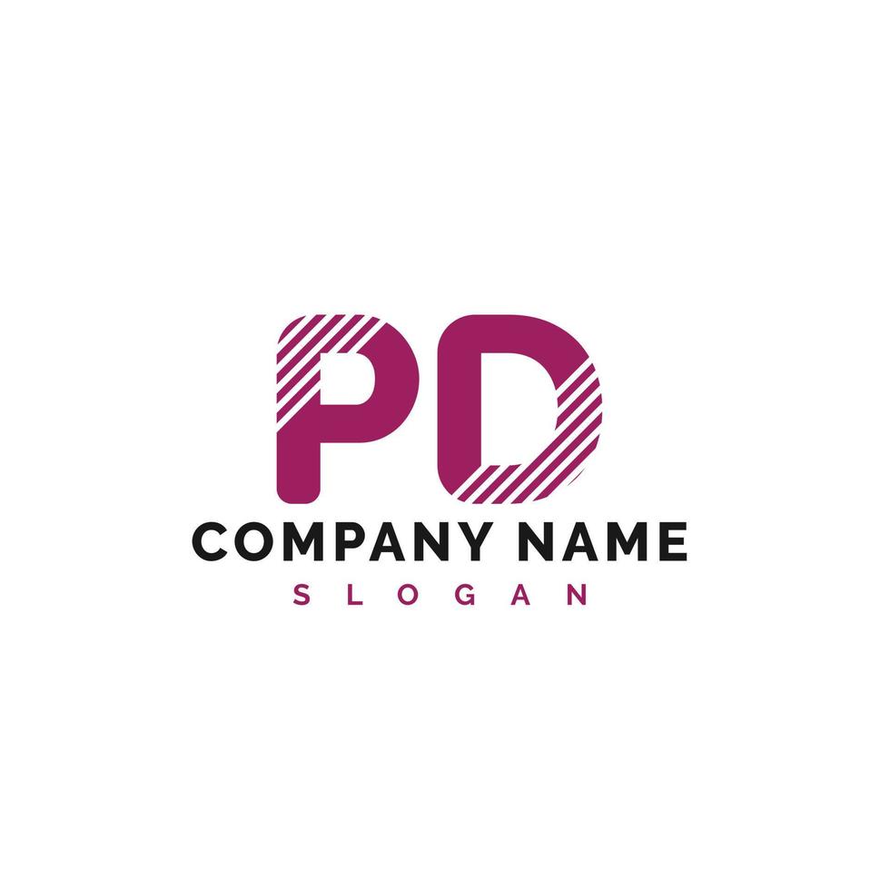 diseño del logotipo de la letra pd. pd carta logo vector ilustración - vector