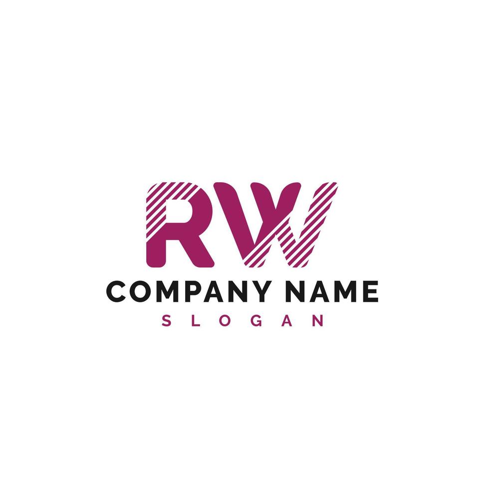 RW Letter Logo Design. RW letter logo Vector Illustration - Vector