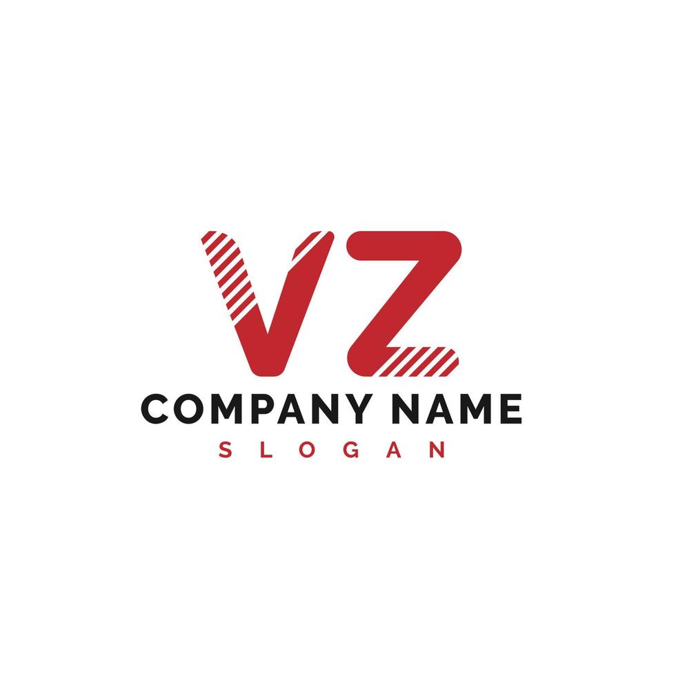 diseño del logotipo de la letra vz. Ilustración de vector de logotipo de letra vz - vector