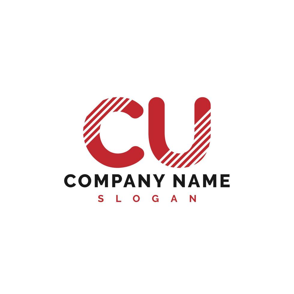 CU Letter Logo Design. CU letter logo Vector Illustration - Vector