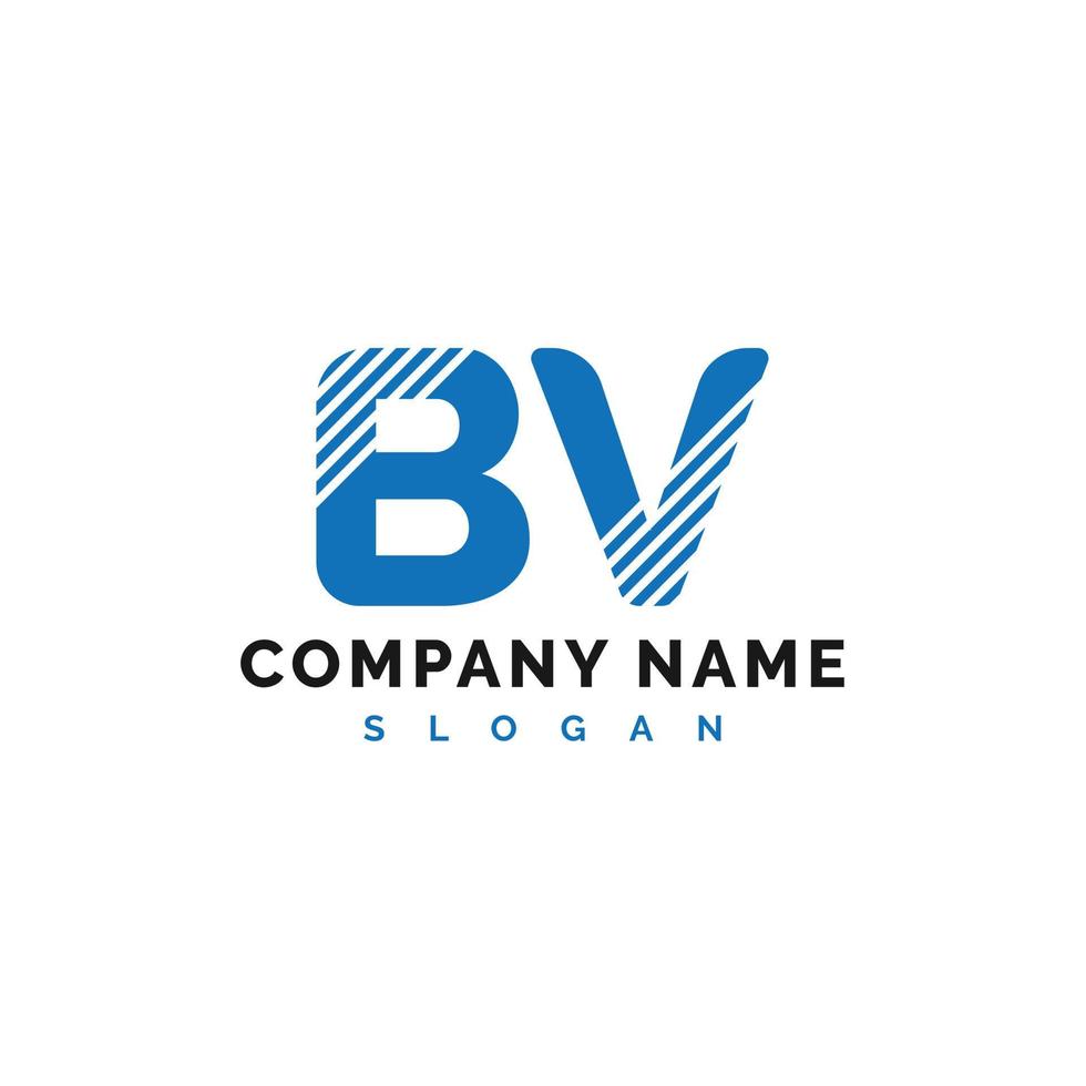 BV Logo Design. BV Letter Logo Icon Vector Illustration - Vector