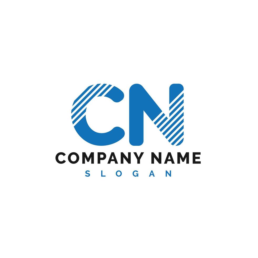 CN Letter Logo Design. CN letter logo Vector Illustration - Vector