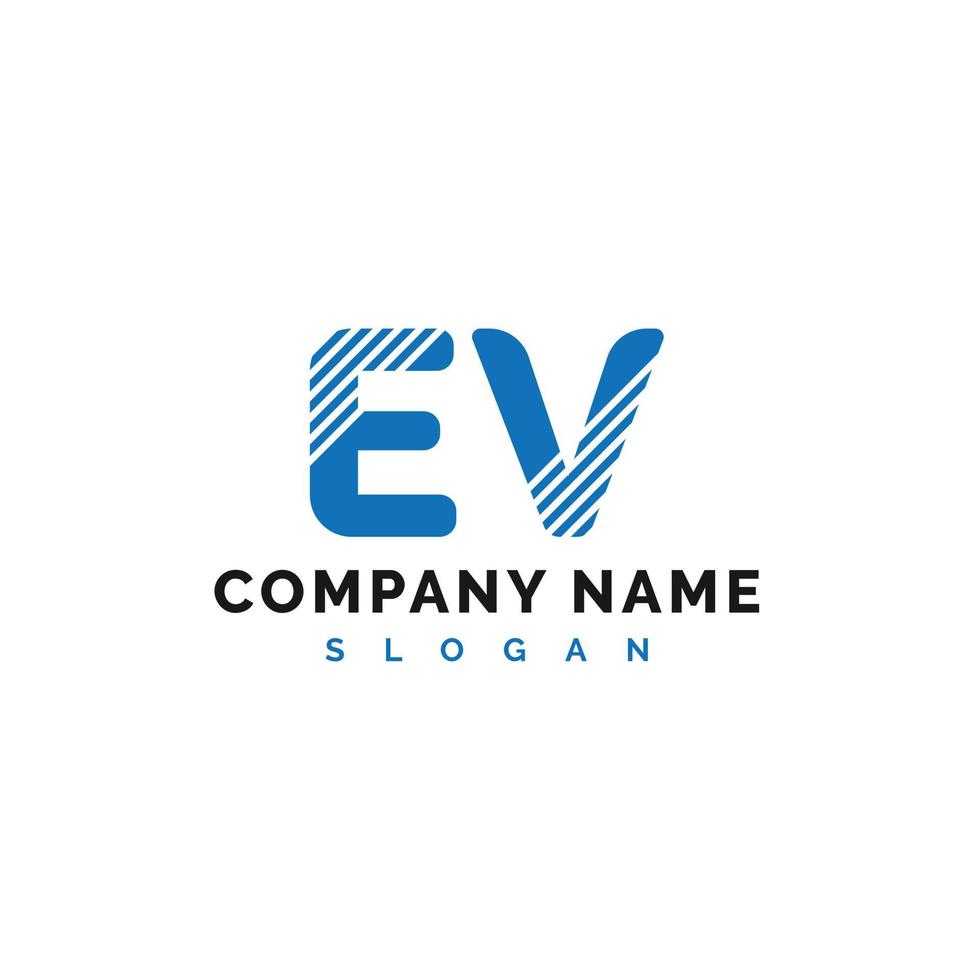 diseño del logotipo de la letra ev. Ilustración de vector de logotipo de letra ev - vector