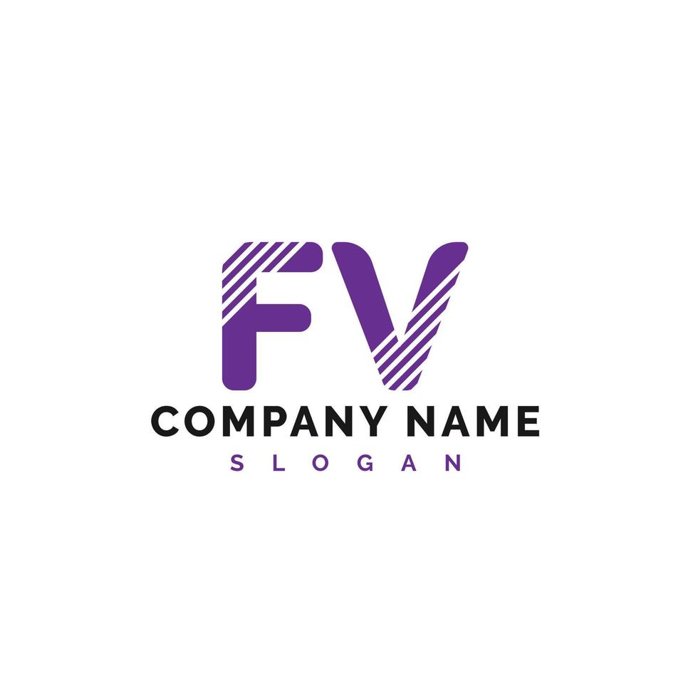 FV Letter Logo Design. FV letter logo Vector Illustration - Vector
