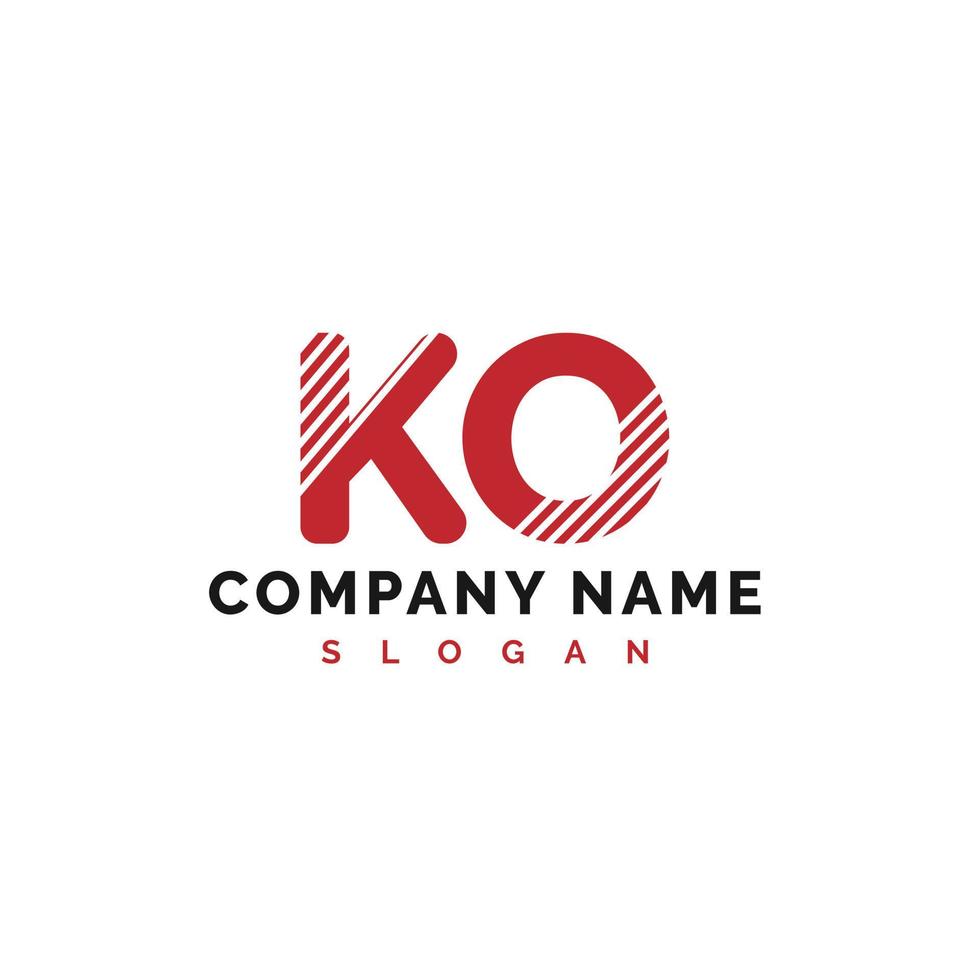 KO Letter Logo Design. KO letter logo Vector Illustration - Vector