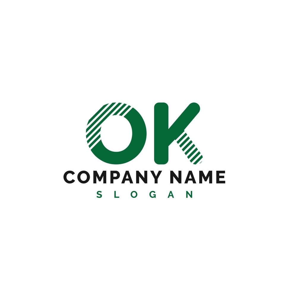OK Letter Logo Design. OK letter logo Vector Illustration - Vector