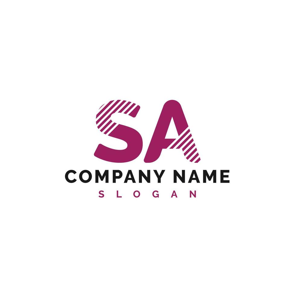 SA Letter Logo Design. SA letter logo Vector Illustration - Vector