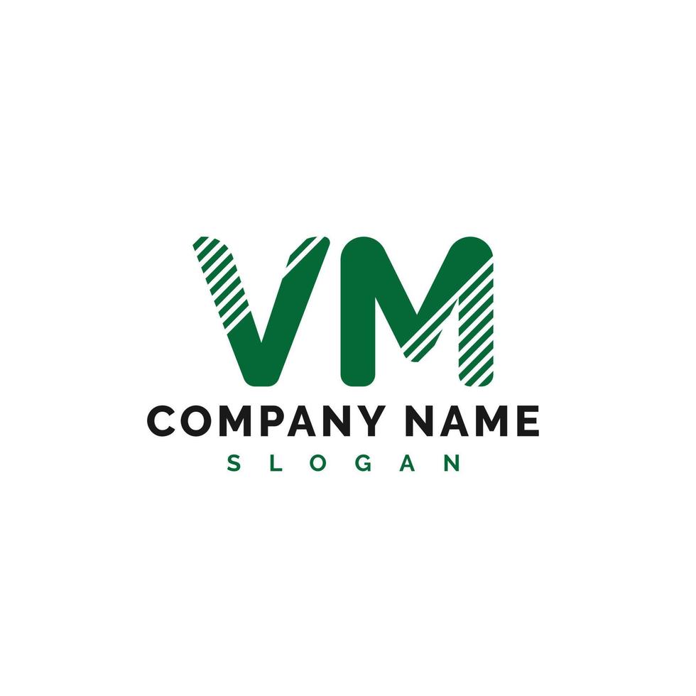 diseño del logotipo de la letra vm. Ilustración de vector de logotipo de letra vm - vector